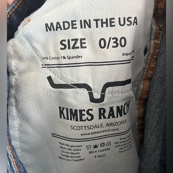 Kimes Ranch Jennifer Dark Wash High Rise Flare Leg With Trouser Hem Jeans - Picture 9 of 11